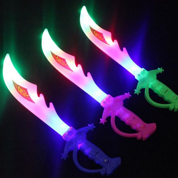 Giocattoli a led Luce elettronica Coltello Simulazione Giocattoli per bambini Spada Flash colorati Spade Regali per bambini LL