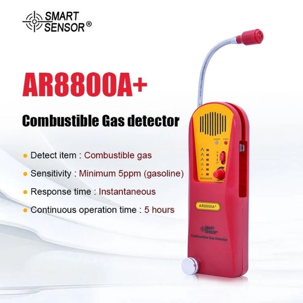 AR8800APLUS Detector de gás combustível ANARME ALARME ALARME DESETECTOR DE GAS Analisador Monitor do Monitor do Testador Medidor