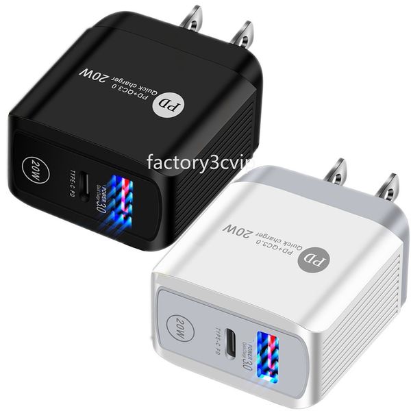 Typ C USB-C-Ladegerät 20 W 25 W 18 W EU US UK AC Fast Quick PD QC3.0 Wandladegerät-Adapter für iPhone 11 12 13 14 Pro Max Samsung Tablet F1