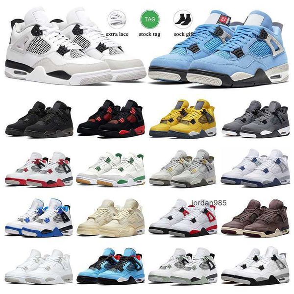 OG Military Black Männer Frauen Basketballschuhe 4 4s Black Canvas Cat Cactus Jack University Blue Sail Red Thunder Herren Sport-Turnschuhe Trainer