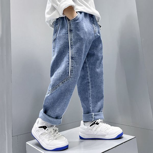 Jeans Jeans casual da ragazzo Pantaloni jeans autunnali pantaloni larghi per bambini abbigliamento inferiore 230406