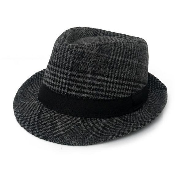 Cappello jazz classico unisex autunno e inverno in inverno Plaid Felt Cap Sombreros Hat Pirate Chapeate HCS313