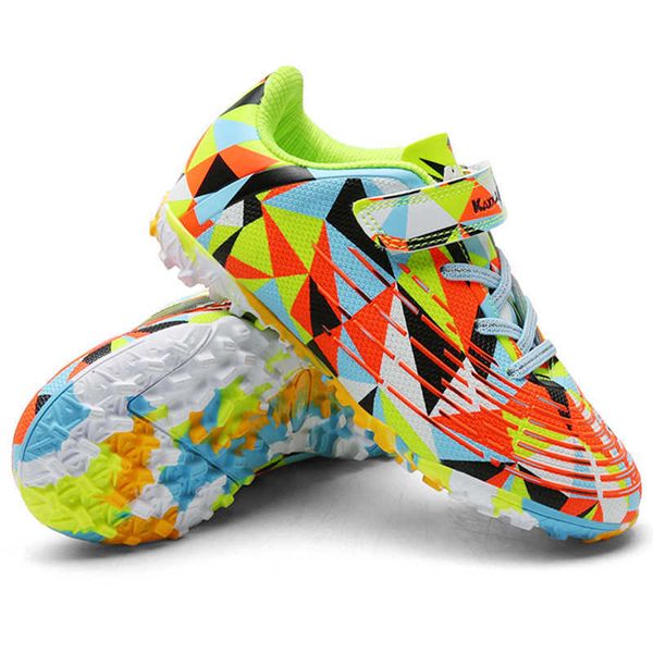 Atletik Açık Profesyonel Boy Futbol Ayakkabıları Hafif Futbol Spor Ayakkabıları Anti-Slip Tenis Çim Eğitim Çocuk Ayakkabıları Çocuklar Ücretsiz Nakliye P230404