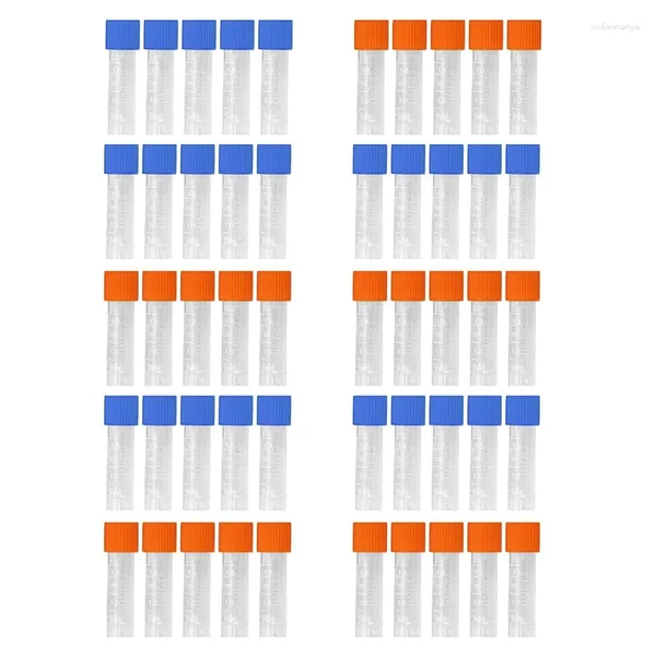 Bottiglie di stoccaggio 100 pezzi 1,8 ml provetta Cryovial graduata in plastica da 0,063 oz con tappo a tenuta