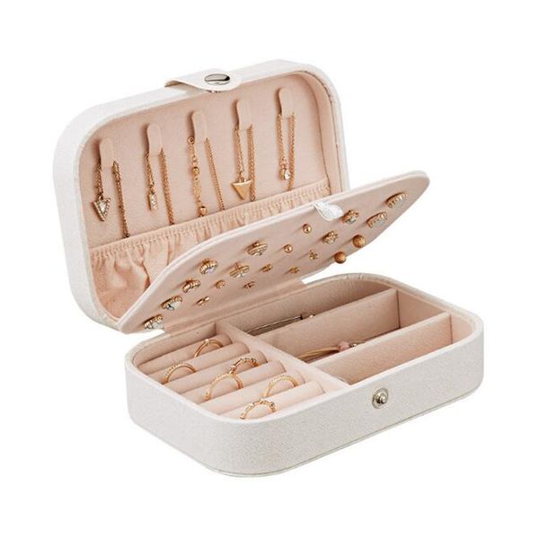 Uhrenboxen Etuis Schmuckschatulle Schmuck Organizer Display Tragbare Schmuck Tragetasche Boxen Knopf Leder Aufbewahrung Reißverschluss Juweliere Joyero 230404