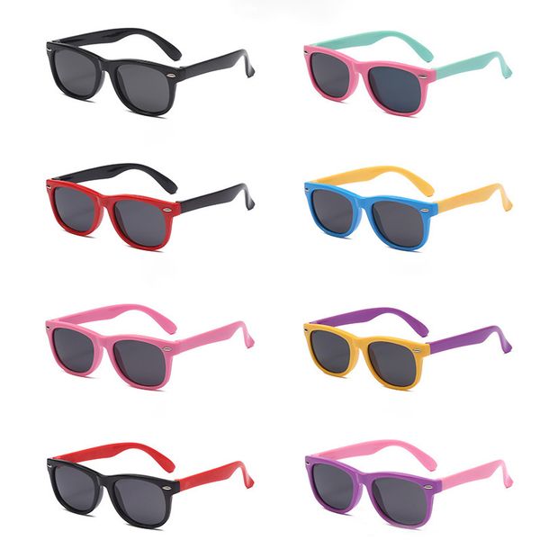 Polarisierte Sonnenbrille für Kinder Silikon Flexible Sicherheit Kinder Sonnenbrille Mode Jungen Mädchen Shades Eyewear UV400