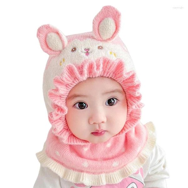 Chapéus Maershei Bebê Meninas Beanie Proteger Pescoço Sólido À Prova de Vento Inverno Criança Infantil Chapéu De Malha Quente Fleece Crianças Earflap Caps