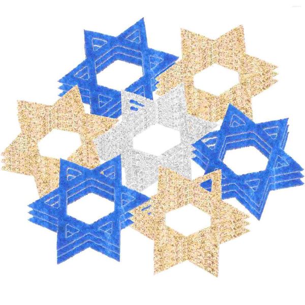 Castiçais 50 pcs mesa de jantar hanukkah decoração estrela decorações peça central festa de tecido não tecido