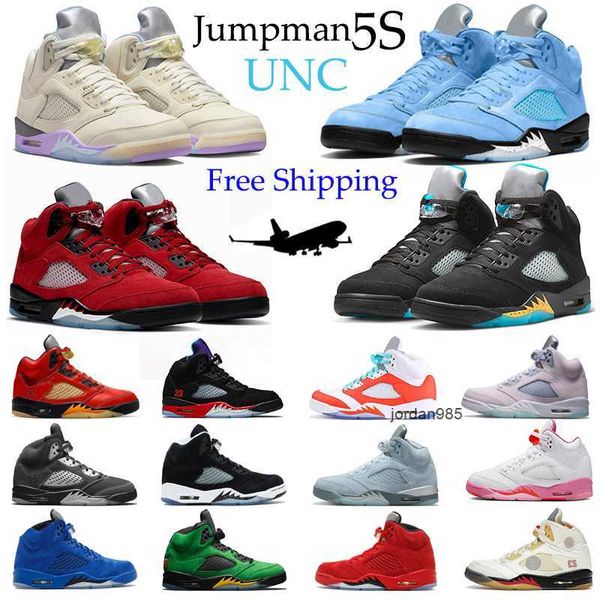 OG Jumpman 5 Men 5s Basketball Shoes UNC Aqua Racer Blue Ice Blue Jade Horizon What The Oreo Black Metallic Mens Trainers Sneakers Sports S OG designer shoes