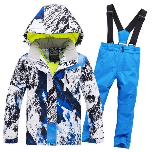 Altri articoli sportivi 2021 vendita calda marca ragazzi/ragazze tuta da sci pantaloni impermeabili + giacca set sport invernali vestiti addensati tute da sci per bambini -30 HKD231106