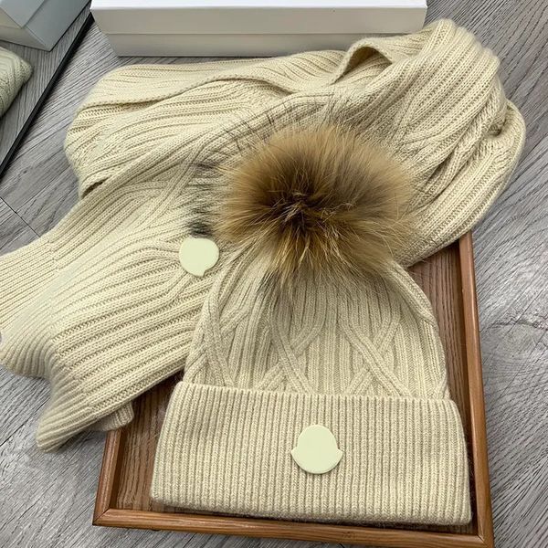 2023 chapéu de lã cachecol de inverno designer gorro feminino gorro fofo e conjunto de cachecol chapéus de luxo homens mulheres luxo designer chapéu impresso lenços luvas cachecol de inverno gorros