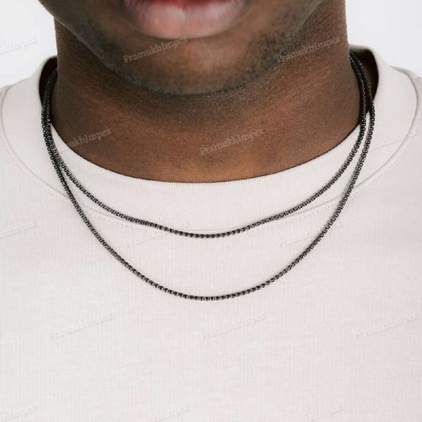 Сверкающая цепочка из муассанита VVS 2 мм из стерлингового серебра, бриллиантовые цепочки в стиле хип-хоп, ювелирные украшения, теннисное ожерелье