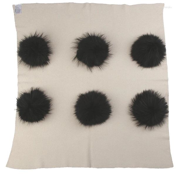 Coperte Born Kids Baby Warm Cashmere Coperta da viaggio Dormire con sei pompon da 15 centimetri Biancheria da letto Fasce Avvolgere