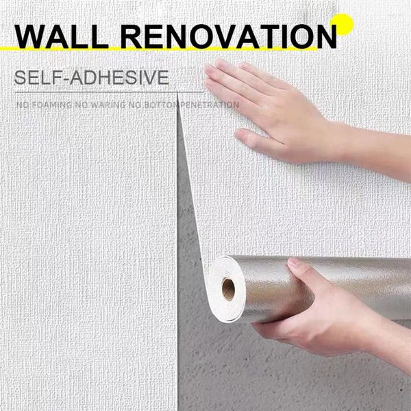 Wallpapers 3d auto-adesivo linho impermeável isolamento papel de parede remodelado sala de parede decoração quarto tv fundo adesivo