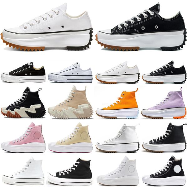 2021 Run Star Hiking Classic Women Canvas Shoes Motion High Thick Women Stars Casual Joint Jagged Leopard Orange Black 35-40 m50