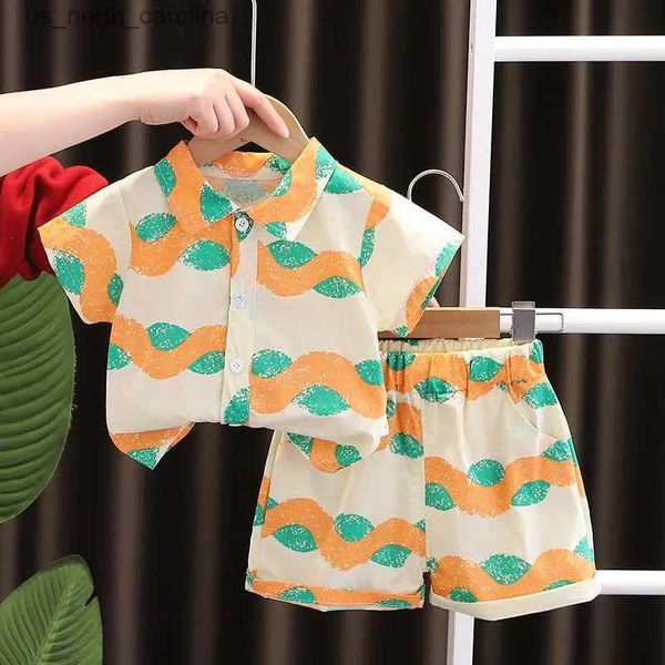 Kleidung Sets Sommer Baby Kleidung Anzug Kinder Jungen Mode Welle Kausalen Hemd Shorts Kleinkind Kleidung Infant Kinder Trainingsanzüge