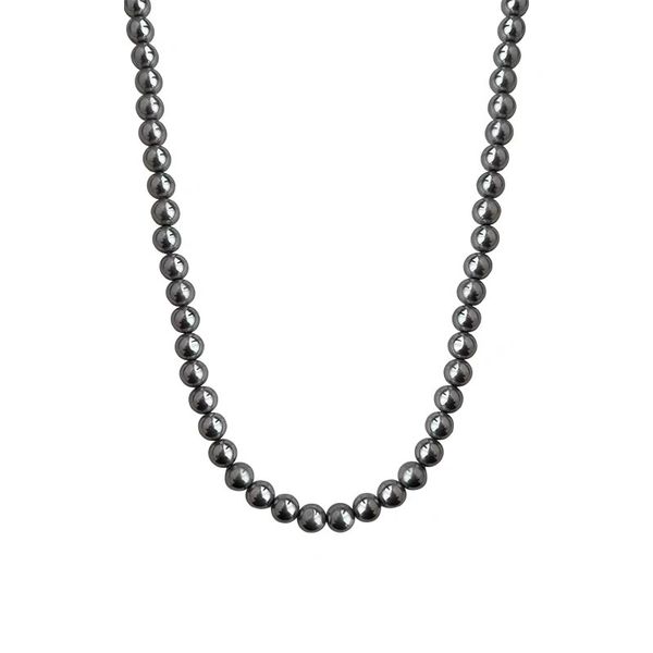 4MM/6MM/8MM/10MM Elegante silbergraue Muschelperlenkette Perlenkette Retro Luxus Damenschmuck