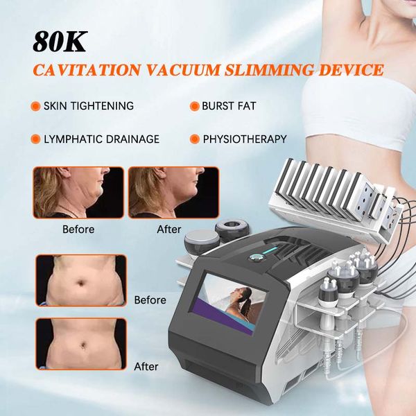 80K Kavitation Abnehmen Vakuum RF Fettverbrennung Massagegerät große Leistung Kavitation tragbare Maschine