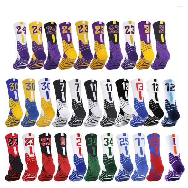 Мужские носки для взрослых, баскетбольные чулки с цифрами, настоящие боевые виды спорта, детские впитывающие пот полотенца для экипажа