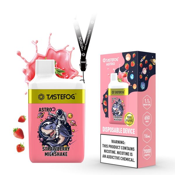 Tastefog Astro 7000puff Tek Kullanımlık Vapes OEM Elektronik Sigara Gökkuşağı Şeker Aloe Üzüm
