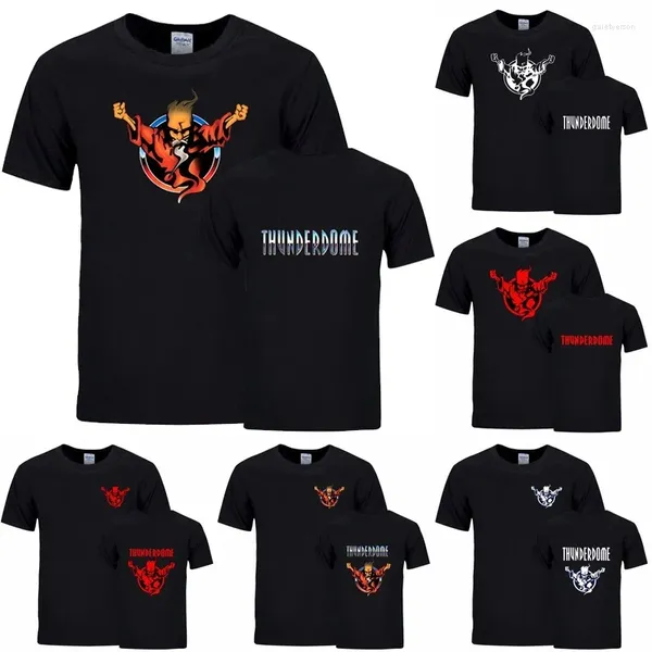 Женские футболки Thunderdome, мужская/женская хлопковая черная футболка для подростков, летние повседневные мужские футболки с короткими рукавами в стиле Харадзюку