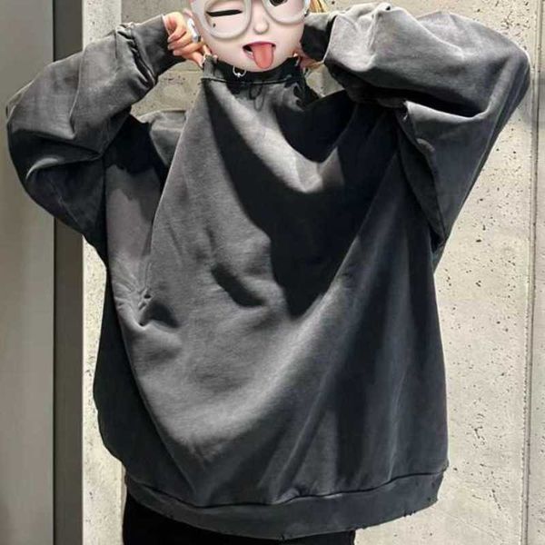Erkek Hoodies Sweatshirts Tasarımcı Lüks Orijinal Sonbahar Kişiselleştirilmiş Paris B Yuvarlak Boyun Gevşek Kore Edition Çiftler için Sıcak Uzun Kollu Kazak Aynı