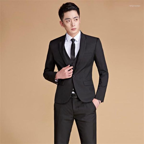 Herrenanzüge Chorus Mariage Bräutigam Hochzeit für Männer Blazer Jungen Prom Fashion Slim Masculino Neueste Coat Pant Designs Stage Black