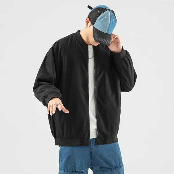 Herrenjacken, modisch, schlicht, schmal geschnitten, einfarbig, Taschendekoration, Baseball-Strickjacke, langärmelig, Mantel, Outdoor-Kleidung, lässig