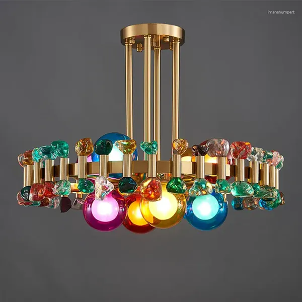Lâmpadas pendentes lustre de cristal moderno para sala de estar quarto de luxo lâmpada de cristal jantar pendurado luminária decoração de casa led lustre