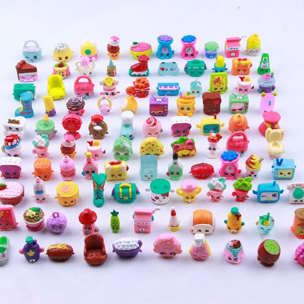 Action Toy Figure 20 100pcs Cartoon Shopkines Dolls for Kids Cute Fruit Figure Collection Model Toys Girls Play Gift 230407