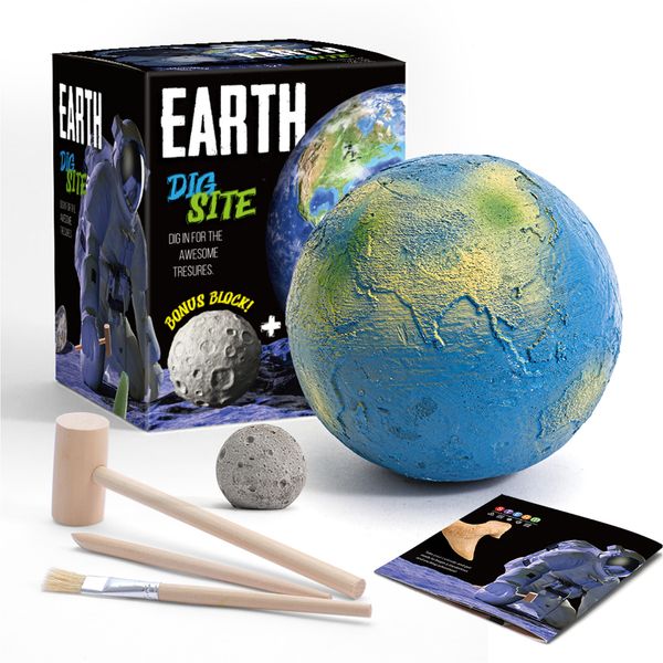 Aktionsspielfiguren, Lernspielzeug für Kinder, Wissenschaft und Bildung, Sonnensystem Erde, Mond, Astronauten, archäologische Ausgrabung 231107