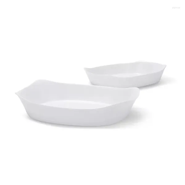 Piatti DuraLite Glass Bakeware Set da 2 pezzi Pirofile o casseruole da 2,5 Qt e 1,5 senza coperchio