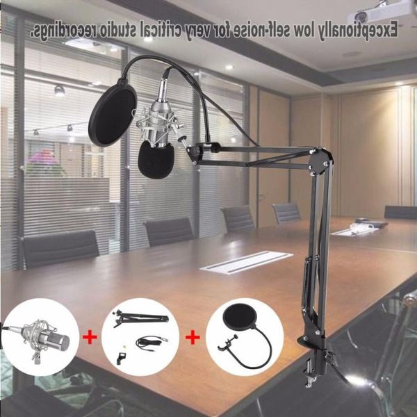Freeshipping Professionelles Kondensatormikrofon BM-800 Nierencharakteristik Pro Audio Studio Gesangsaufnahmemikrofon Tonaufnahmemikrofon mit Hol Ltdg
