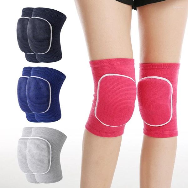 Joelheiras esportes compressão protetor elástico engrossado esponja suporte para dança rolo voleibol treinamento joelhos cinta