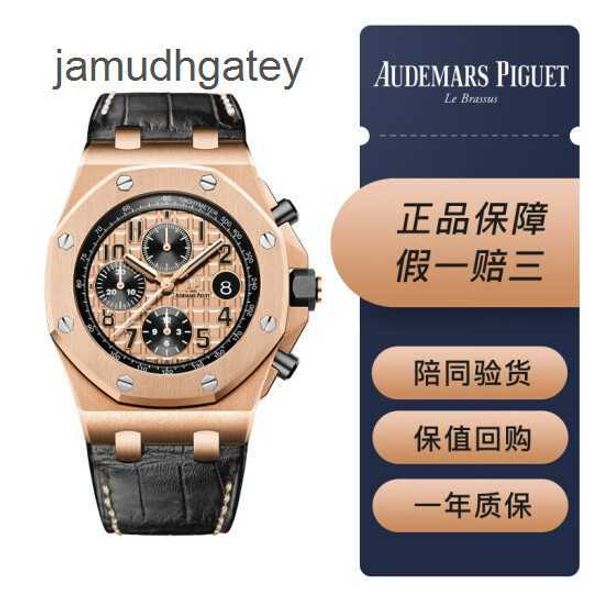 Ap Orologi da polso svizzeri di lusso Epic Royal Oak Offshore Serie 26470or Quadrante in oro rosa Cintura in coccodrillo Orologio da uomo sportivo per il tempo libero e il tempo libero NDEW