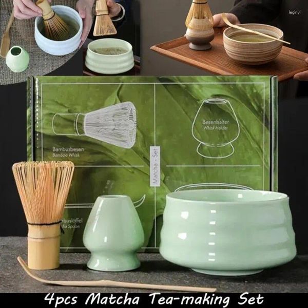 Teegeschirr-Sets, 4-teilig, japanisches Matcha-Set, sicherer Bambus-Schneebesen, Teelöffel, Tee-Getränkeladen, Teezubereitungswerkzeuge, Zubehör