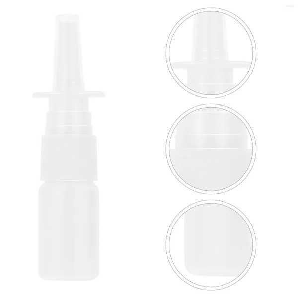 Garrafas de armazenamento Garrafa de spray nasal: 10ml vazio recarregável pulverizador 20pcs limpador de névoa fina garrafa de bomba de água salina