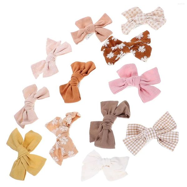 Bandane 12 pezzi Fiocchi per bambina Decorazioni per capelli Accessori per ragazze per bambini Pinze Copricapo