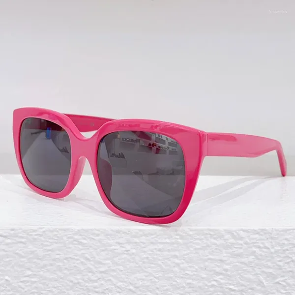 Occhiali da sole quadrati vintage in acetato personalizzati da donna color rosa Protezione UV elegante di alta qualità