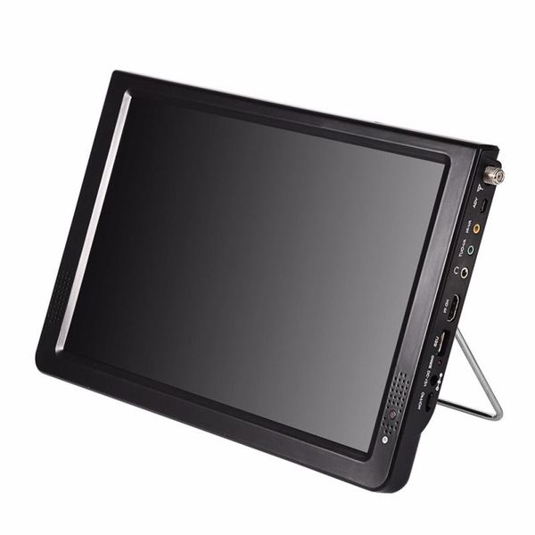 Freeshipping 12 polegadas TV portátil de tamanho grande 110V-240V ATSC 16:9 Digital Car TV 1080P HD Video Player Embutido 1500mAh Baterias Dual Spea Tdug