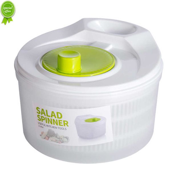 Nuova cucina multifunzionale Grande centrifuga per insalata Asciugatrice per frutta e verdura Lavatrice per verdure e lattuga