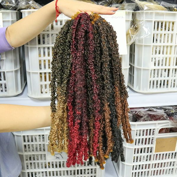 20 polegadas de borboleta angustiada Locs Cabelo de crochê pré -fabricação Ombre Color Butterfly Faux Locs Braiding Hair