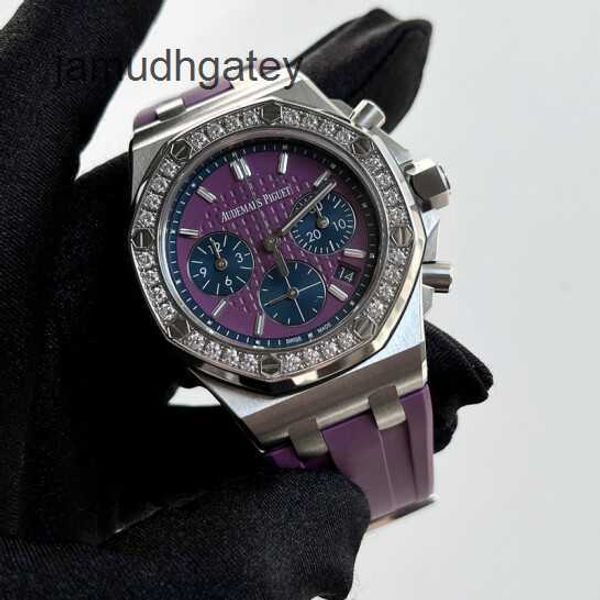 Ap Swiss Luxus-Armbanduhren, 26231st, violette Platte, automatische Maschine, 37 mm Durchmesser, Herrenuhr HE6T