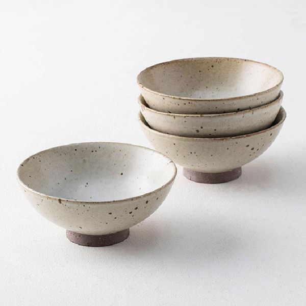 Ciotole KINGLANG Ciotola di riso fatta a mano Posate giapponesi in ceramica per uso domestico Mangia individuale creativa