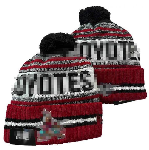 Lüks çakal beanies montreal beanie hokey tasarımcısı kış fasulye erkek ve kadın moda tasarım örgü şapkalar sonbahar yünlü kapak jacquard unisex kafatası spor örgü şapka a
