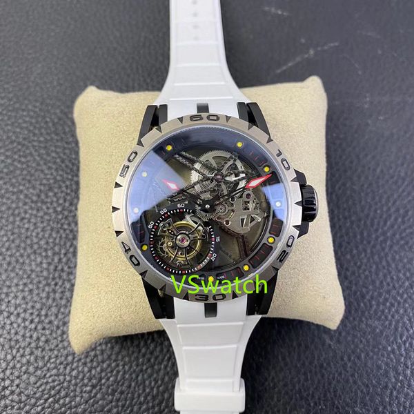 Orologio BBR Tourbillon RD509SQ Movimento manuale Dimensioni 42mm Conservazione dell'energia per 70 ore Pellicola in plastica cassa dell'orologio in fibra di carbonio vetro zaffiro impermeabile