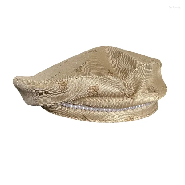 Berets Beret Mulheres Primavera e Verão Produto Casual Branco Bud Chapéu Mostra Rosto Pequeno Moda Edição Coreana Tendência