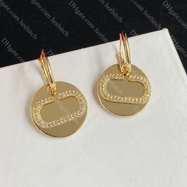Buchstabe Stil Diamant Ohrringe Frauen Einfache Goldkette Armband Designer Schmuckset Vierteiliges Set Valentinstag Geschenk für Freundin mit BOX