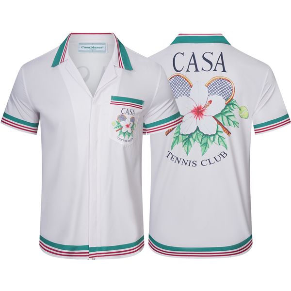 maglietta da uomo di design polo con stampa di moda camicia a maniche corte in seta di lusso t-shirt di alta qualità amante delle vacanze abbigliamento top qualità taglia USA