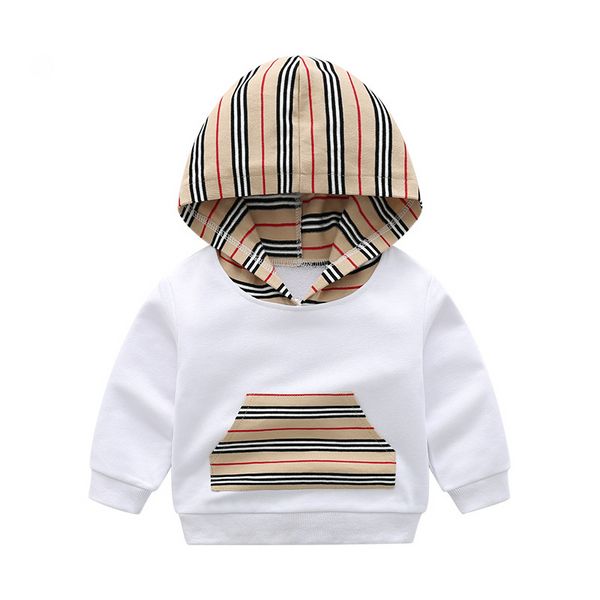 Felpe con cappuccio a righe per neonati e ragazze Felpe con cappuccio a maniche lunghe per bambini in cotone Felpe con cappuccio per bambini Abbigliamento per bambini 1-6 anni